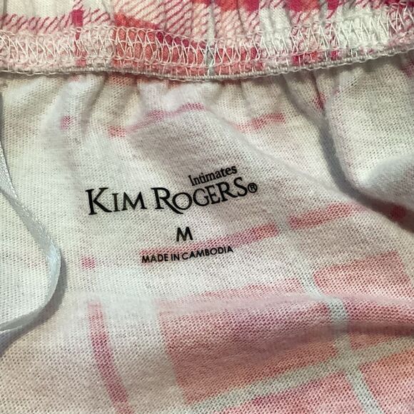 NWOT. Kim Rogers Women’s Size M 2 Pc. Pink Plaid PJ Set - Picture 12 of 15